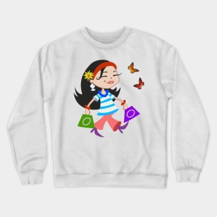 fashionable girl Crewneck Sweatshirt